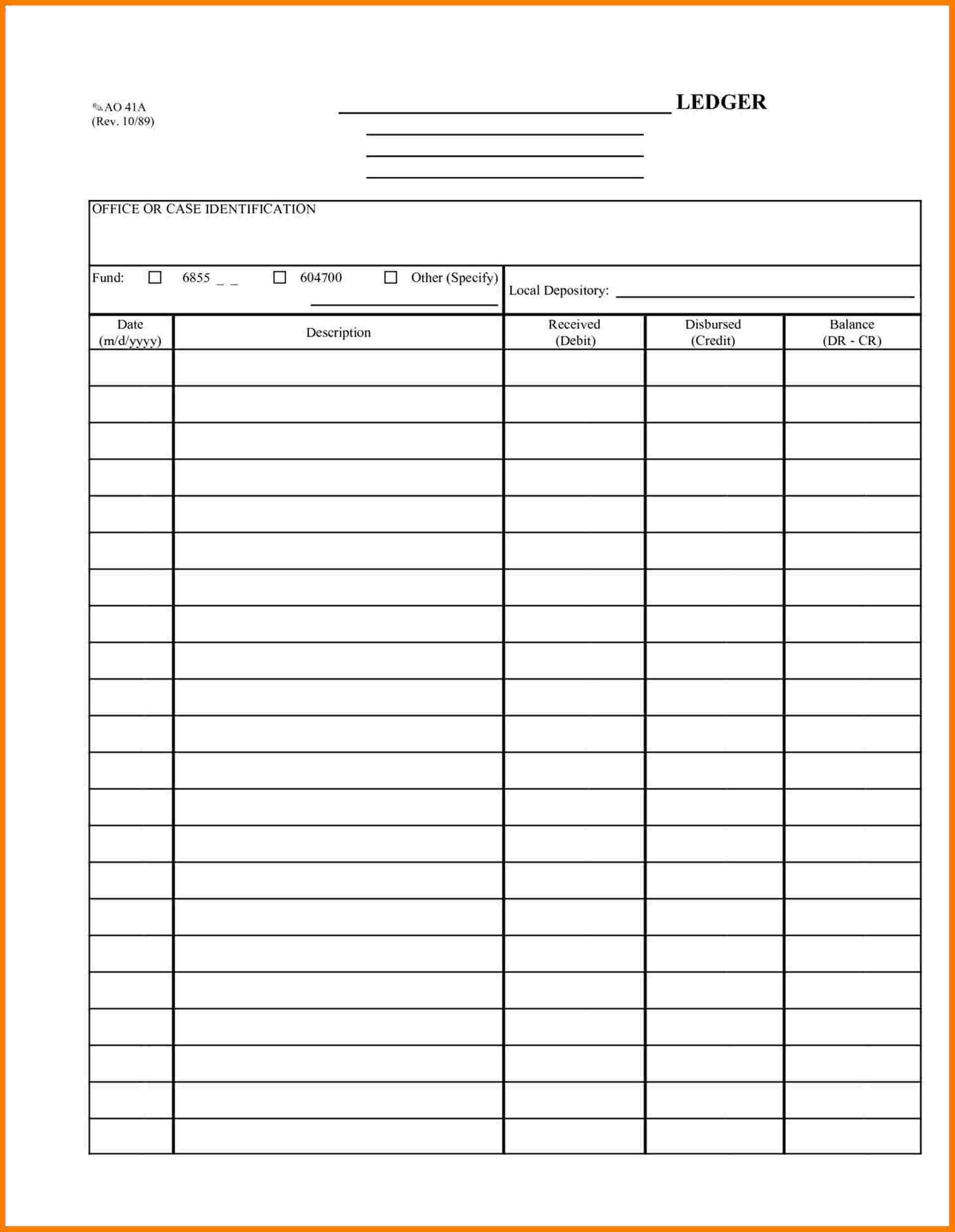 Bookkeeping Forms Free Printable Printable Templates