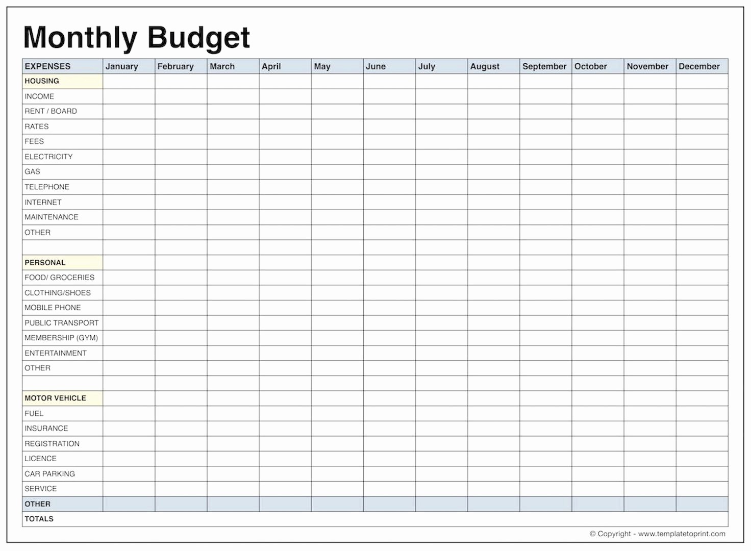 021 Free Printable Monthly Budget Worksheets Online Template And | Free Printable Home Budget Worksheet