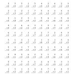100 Single Digit Addition Questions With No Regrouping (A) | 100 Math Facts Worksheets Printable