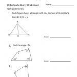 10Th Grade Math Review Worksheet Printable | Math Tutoring   Free | Free Printable Portuguese Worksheets