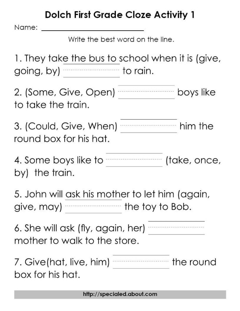 12 Worksheets For Dolch High-Frequency Words | Dibels | Reading ...