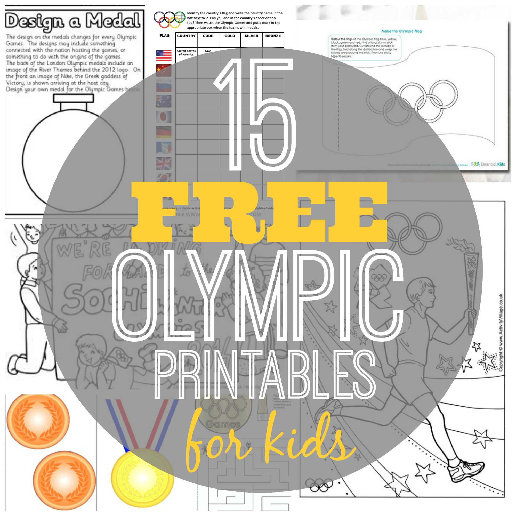 15 Free Olympic Printables For Kids | Olympic Printable Worksheets