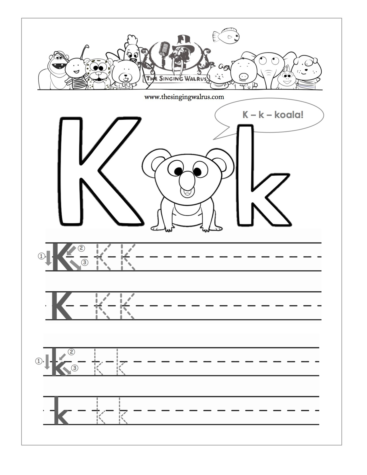 15 Learning The Letter K Worksheets | Kittybabylove | Letter K Worksheets Printable