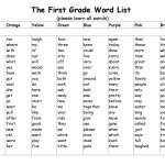 1St Grade Words   Koran.sticken.co | First Grade Vocabulary Worksheets Printable