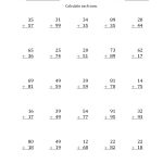 2 Digit Plus 2 Digit Addition With Some Regrouping (A) | Printable 2 Digit Addition Worksheets