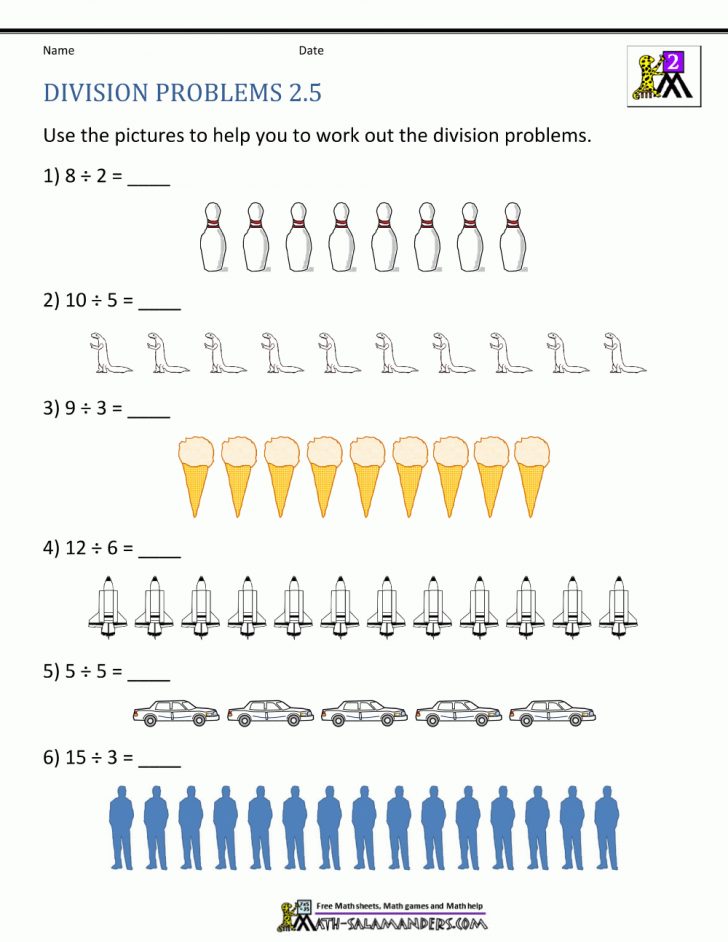 2Nd Grade Division Worksheets | Printable Simple Division Worksheets