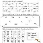 2Nd Grade Math Worksheets Number Bonds To 20 2 | Math Activities | Printable Number Bond Worksheets
