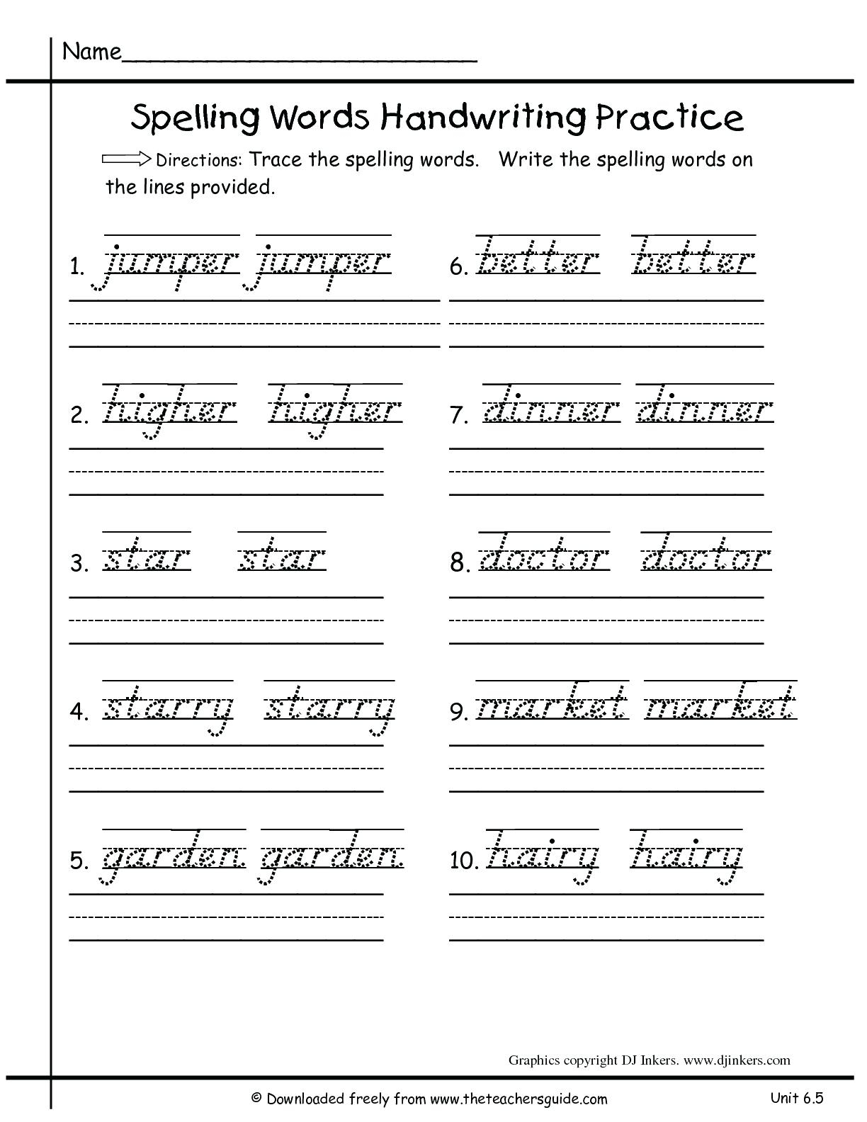 Free Printable Second Grade Writing Worksheets Printable Worksheets