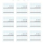 3 Digit3 Digit Multiplication With Grid Support (A) | 3 Digit Multiplication Worksheets Printable