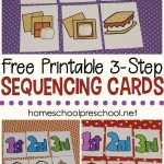 3 Step Sequencing Cards Free Printables For Preschoolers | Free Printable Sequencing Worksheets For Kindergarten