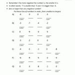 3Rd Grade Math Ordering Numbers From  10 To 10 | Positive And Negative Numbers Worksheets Printable