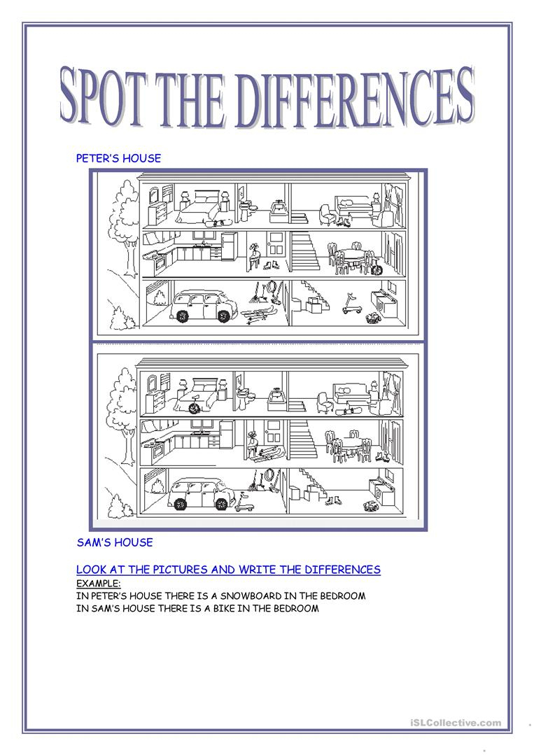 40 Free Esl Spot The Difference Worksheets - Free Printable Spot The | Spot The Difference Printable Worksheets For Adults