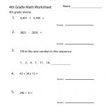 4Th Grade Math Review Worksheet   Free Printable Educational | Free Printable Worksheets For 4Th Grade