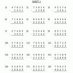 5 Digit Subtraction Worksheets | 4Th Grade Subtraction Worksheets Printable