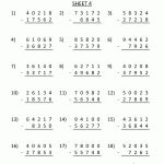 5 Digit Subtraction Worksheets | Free Printable Math Worksheets For Grade 4