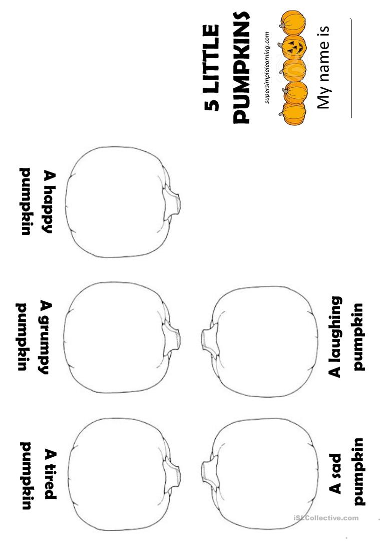 Five Little Pumpkins Printable Worksheet Printable Worksheets