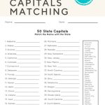 50 State Capitals | Social Studies | English Worksheets For Kids | Free Printable States And Capitals Worksheets