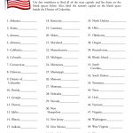 50+States+And+Capitals+Worksheet | School | States, Capitals, United | Free Printable States And Capitals Worksheets