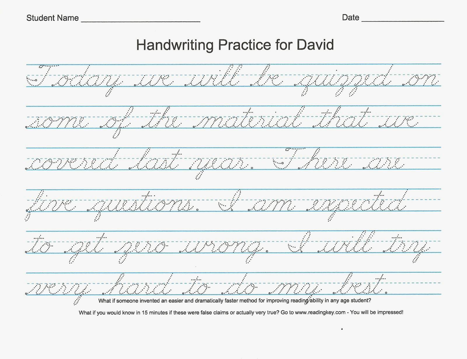 Cursive Handwriting Worksheets Ks1 Printable - Printable Worksheets