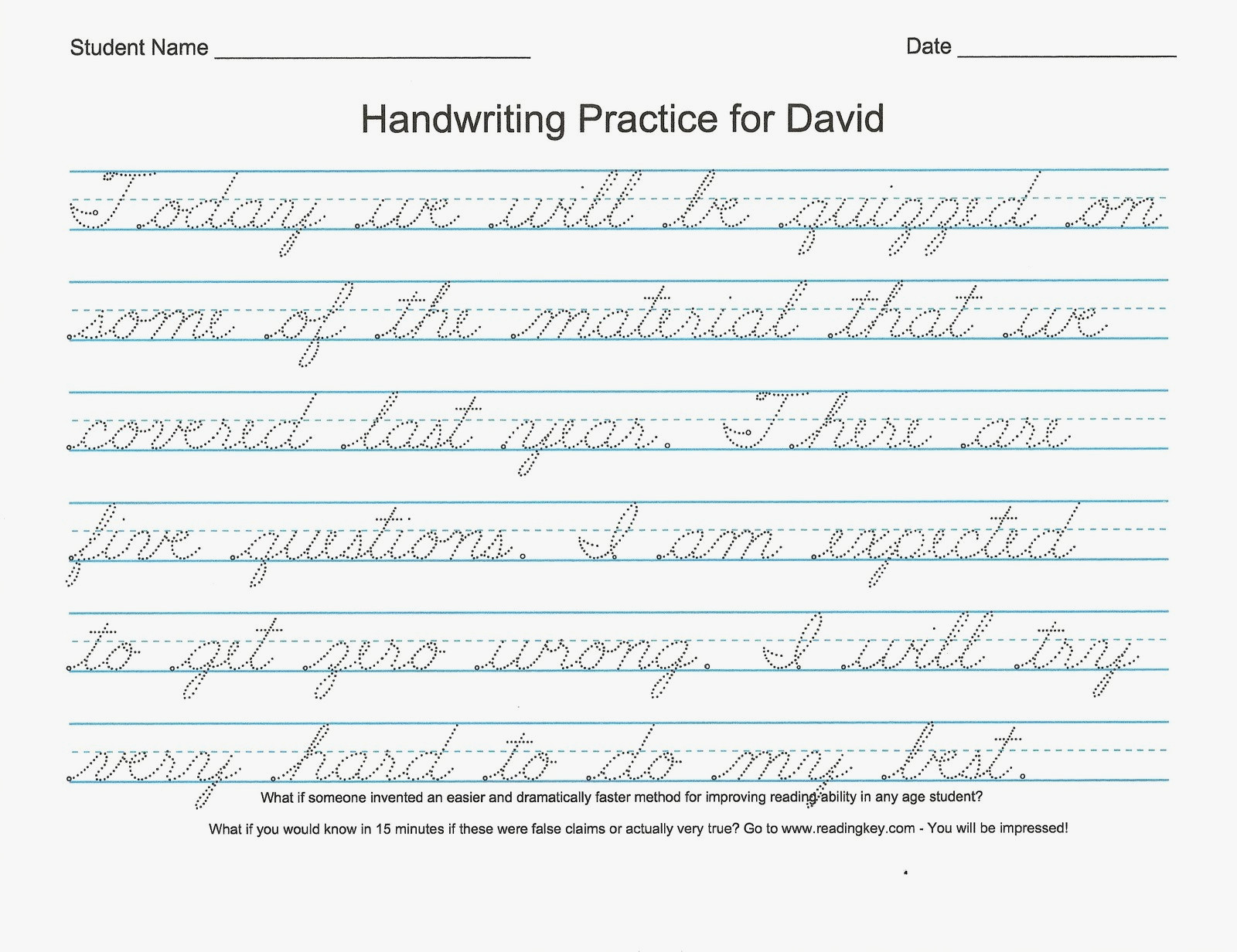 Cursive Handwriting Practice Sheets Free Printable Forms For Adults 