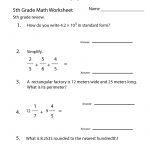 5Th Grade Math Review Worksheet Printable | Elementary Math | Free Printable Fifth Grade Science Worksheets