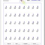 676 Division Worksheets For You To Print Right Now | Mad Minute Division Printable Worksheets