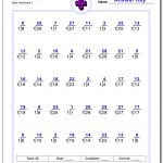 676 Division Worksheets For You To Print Right Now | Printable Elementary Math Worksheets