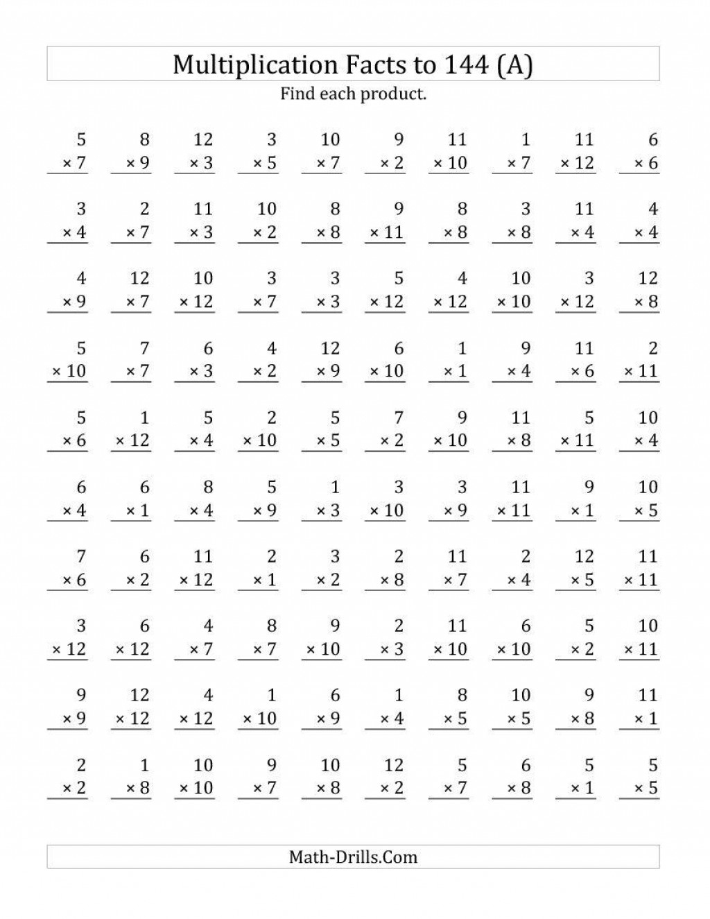 6Th Grade Math Worksheets Multiplication Free Printable Fun Mult | 6Th Grade Math And Reading Printable Worksheets