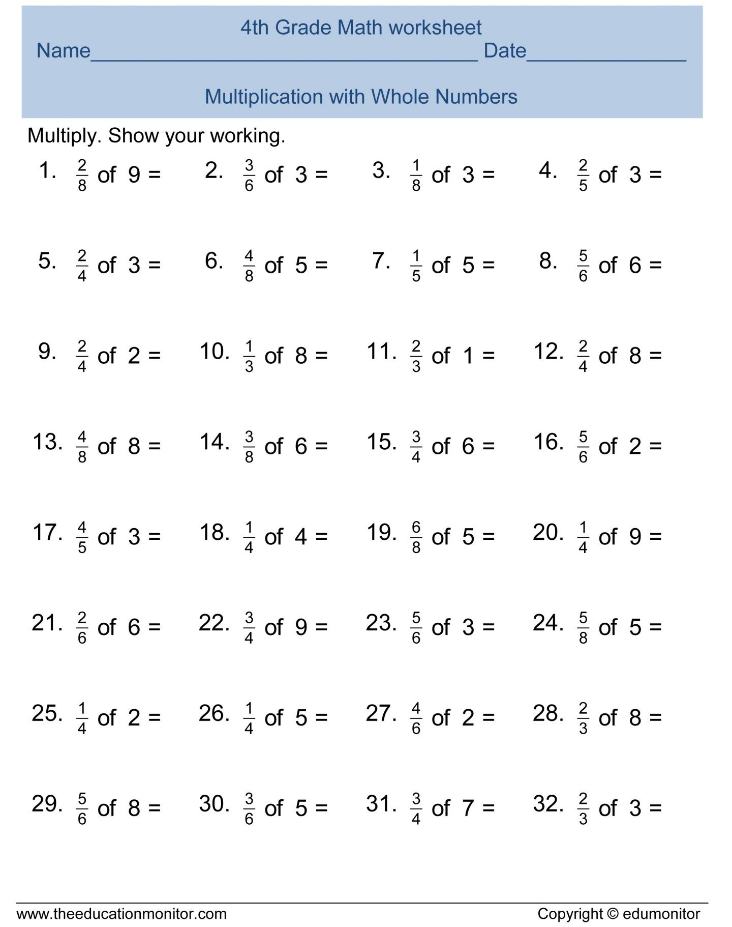 7Th Grade Math Worksheets Free Printable With Answers Printable Worksheets