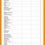 8+ College Spreadsheet Template | Credit Spreadsheet | Printable College Comparison Worksheet