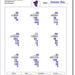 A Huge Collection Of Free Printable Long Division Worksheets With | Printable Division Worksheets