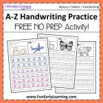 A Z Handwriting Practice No Prep Worksheets For Learning Letters | Free Printable Worksheets Handwriting Practice
