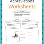 Abbreviations Worksheets, Examples & Definition For Kids | Free Printable Abbreviation Worksheets