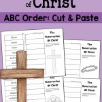 Abc Order Worksheet (Cut And Paste!): The Resurrection Of Christ | Religious Worksheets Printable
