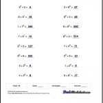 Adding Exponents Worksheets, Including Simple Problems Where   Free | Free Printable Math Worksheets For 6Th Grade