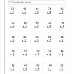 Adding Two Digit And One Digit Numbers | Math Adding | Addition | Free Printable Two Digit Addition Worksheets