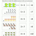 Addition Worksheets For Kindergarten | Free Printable Math Addition Worksheets For Kindergarten