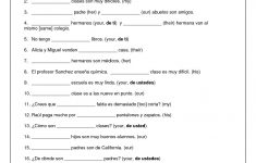 Printable Spanish Worksheets Answers