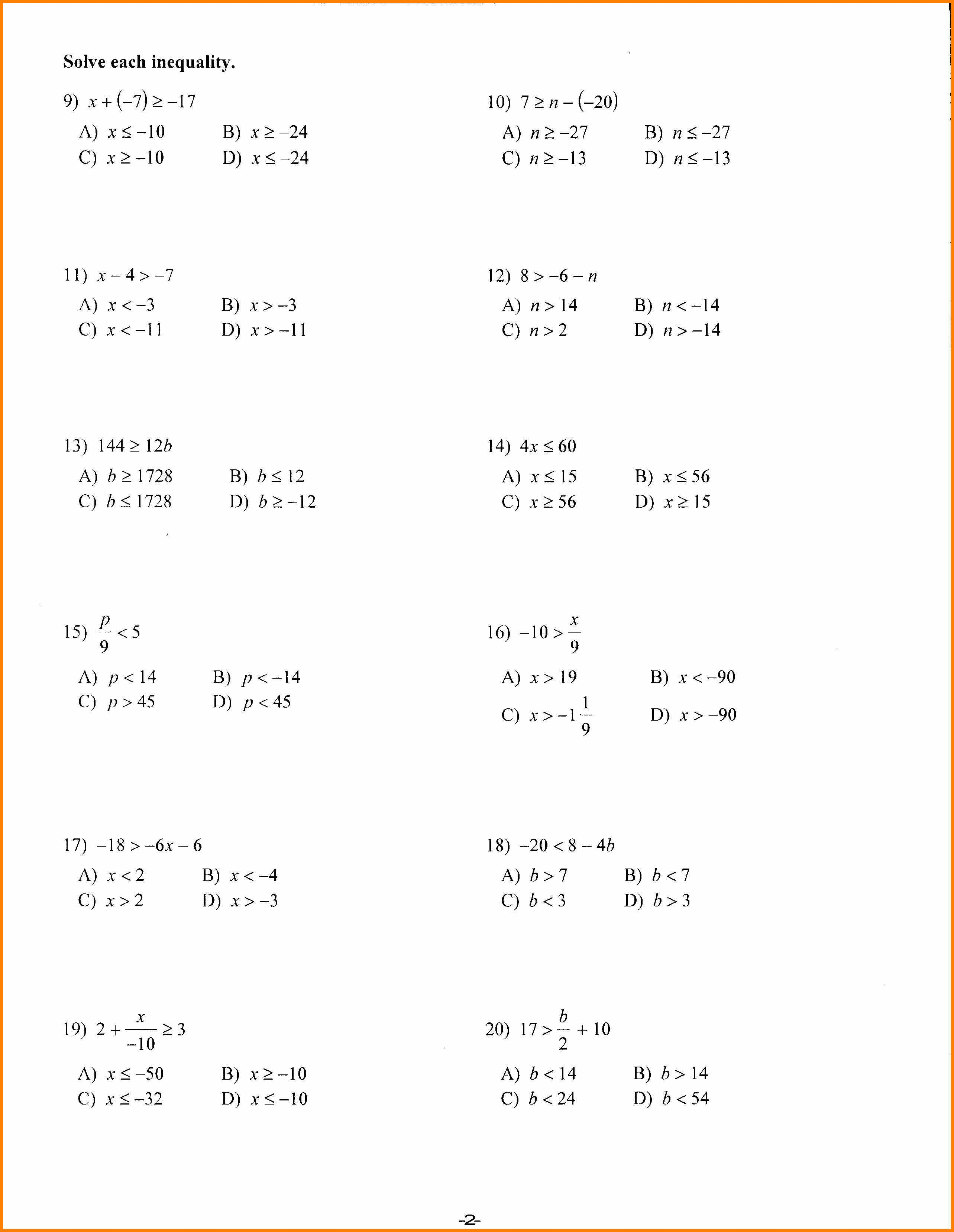 Algebra: Algebra Math Worksheets For Grade Printable Worksheet | Printable High School Math Worksheets