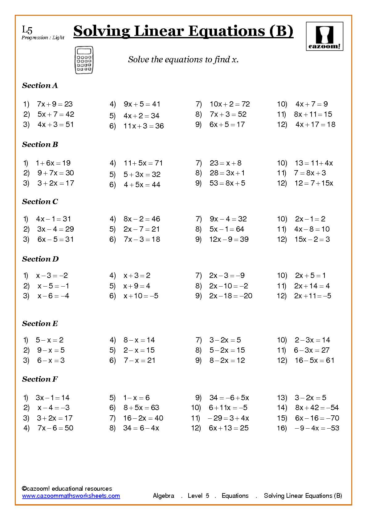 Grade 9 Math Worksheets
