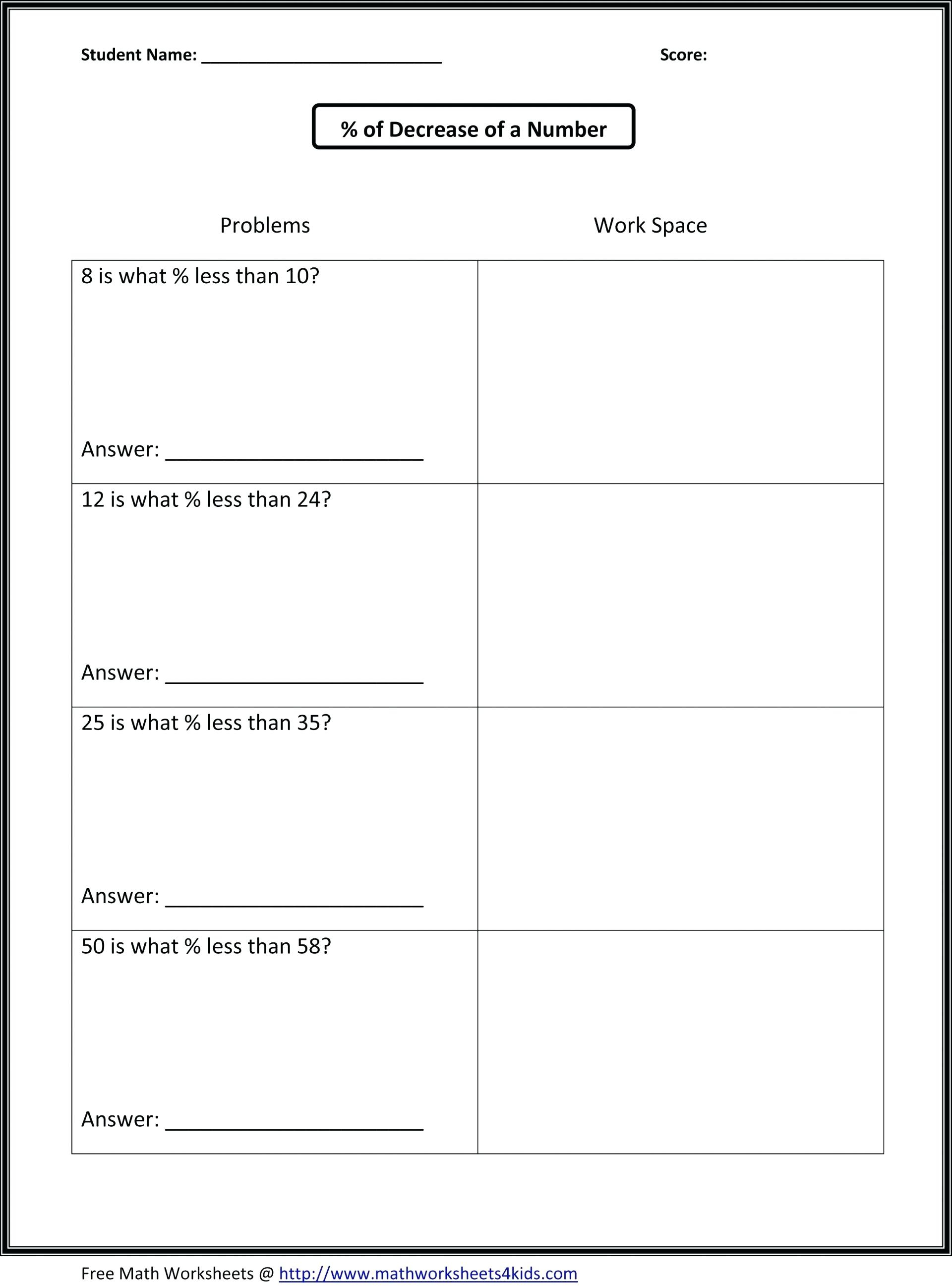 Algebra: Grade Math Worksheets Algebra Printable Worksheet For 9Th | Printable Math Worksheets Www Mathworksheets4Kids Com Answers