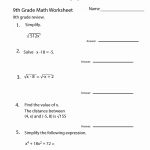 Algebra: Math Worksheets For 9Th Grade Algebra Aggelies Eu Practice | 9Th Grade Algebra Worksheets Free Printable
