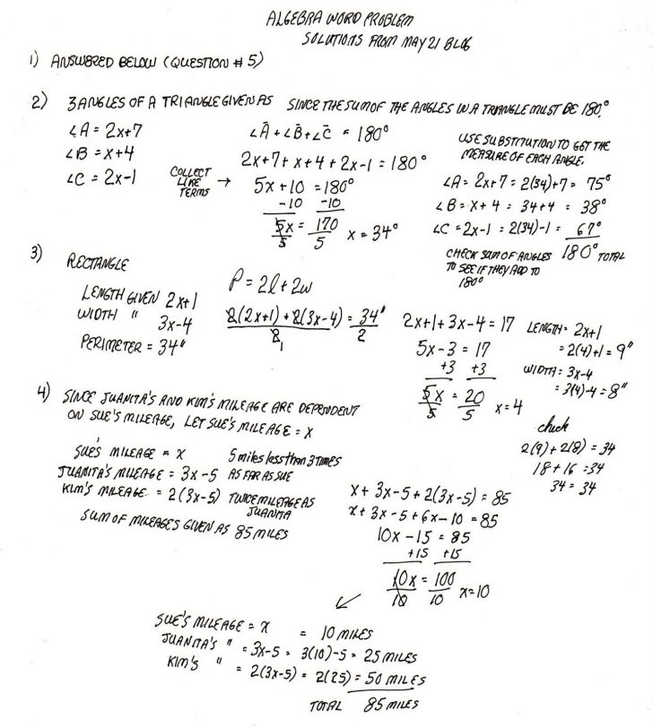 Algebra Mixture Problems Algebra Chemistry Math Examples Shortcuts Free Printable Worksheets 8223