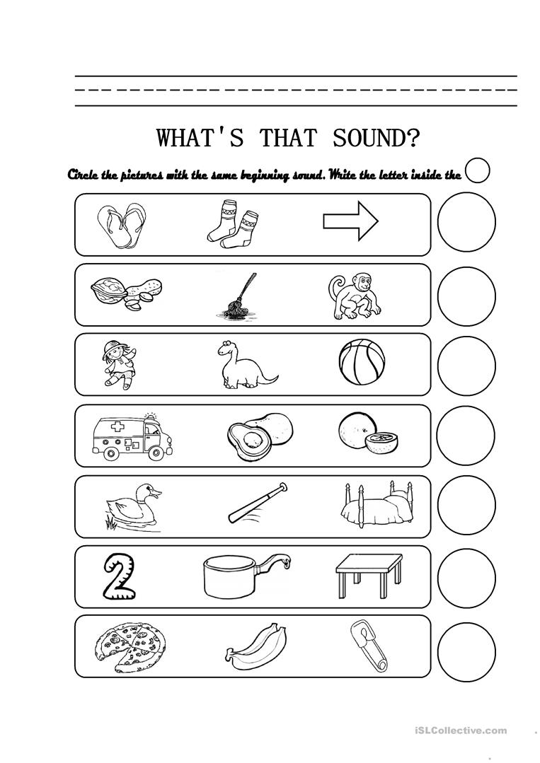 Alphabet Beginning Sounds Worksheet - Free Esl Printable Worksheets | Printable Beginning Sounds Worksheets