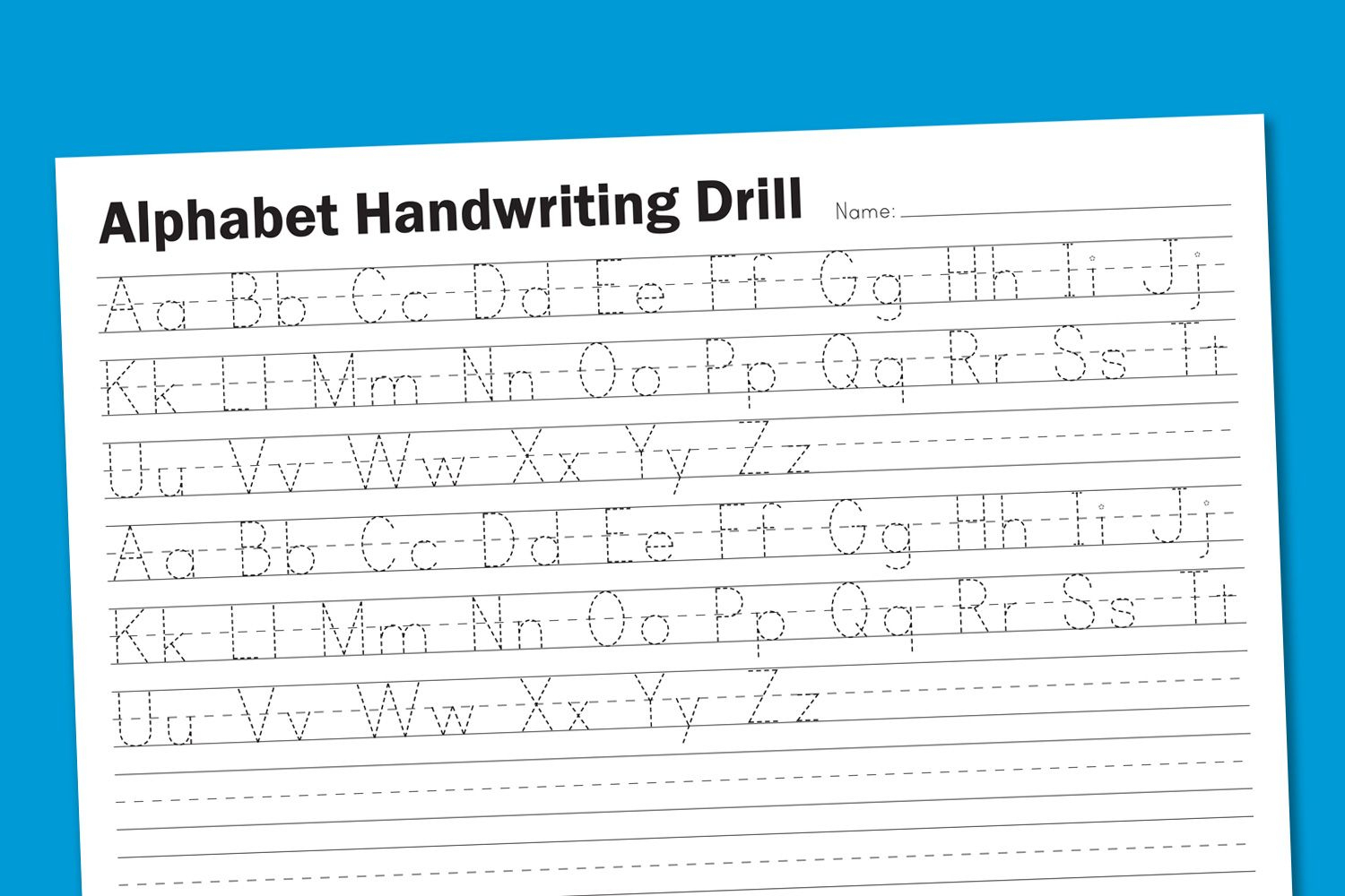 Alphabet Handwriting Drill | School Rules | Handwriting Worksheets | Printable Alphabet Handwriting Worksheets