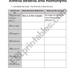 Amelia Bedelia   Esl Worksheetleahmartin08 | Amelia Bedelia Printable Worksheets