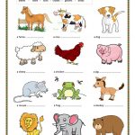 Animal Sounds. (Key Included) Worksheet   Free Esl Printable | Animal Sounds Printable Worksheets