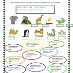 Animals | Free Esl Worksheets | Teachers Resources | Animal | Los Animales Printable Worksheets