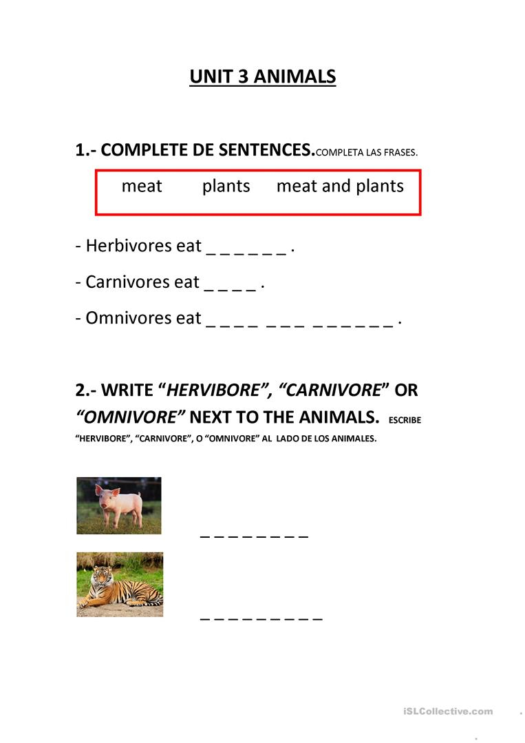 Animals Worksheet - Free Esl Printable Worksheets Madeteachers | Los Animales Printable Worksheets