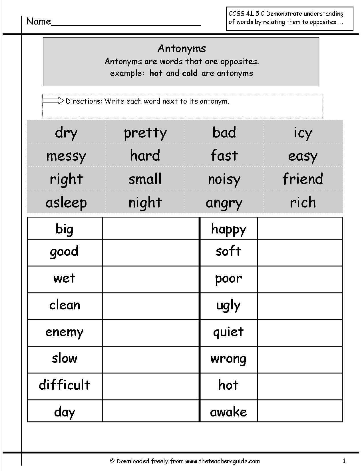 antonyms